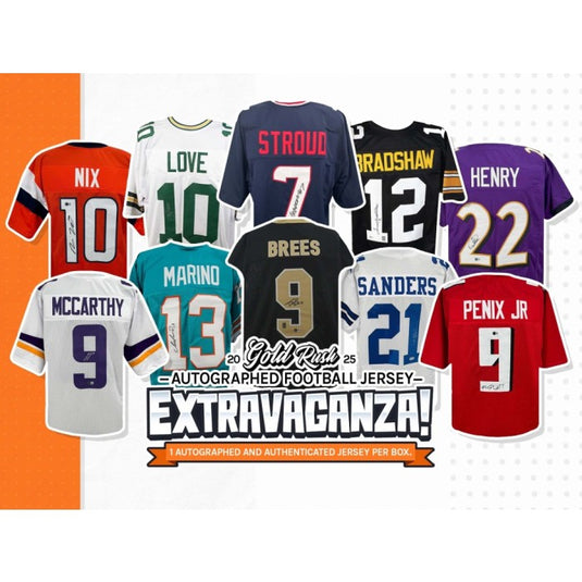 2025 Gold Rush Autographed Football Extravaganza Jersey Box