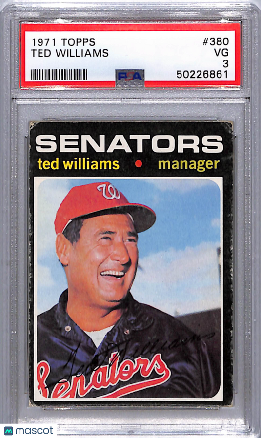 1971 Topps Ted Williams #380 PSA 3