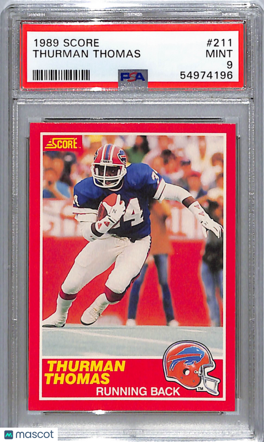 1989 Score Thurman Thomas #211 PSA 9