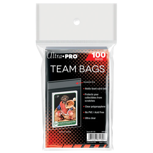 Ultrapro Resealable Team Bags (100 Pk)