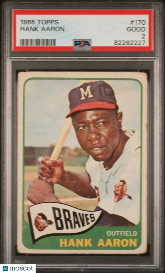 1965 Topps Hank Aaron #170 PSA 2