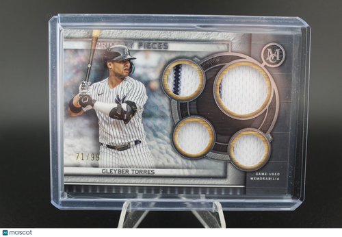 2023 Topps Museum Collection #SPPPQR-GT Gleyber Torres Pieces Quad Relics #/99