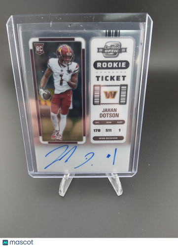 2022 CONTENDERS OPTIC #121 JAHAN DOTSON RC AUTO NEAR MINT OR BETTER