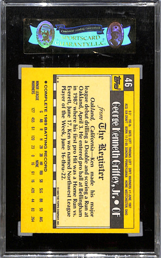 1990 Topps Debut Ken Griffey JR. #46 SGC 9