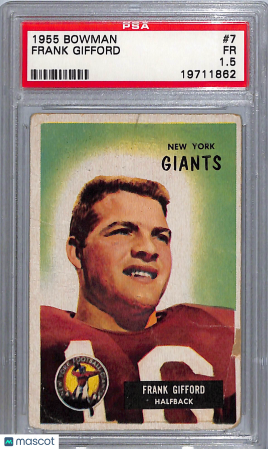 1955 Bowman Frank Gifford #7 PSA 1.5