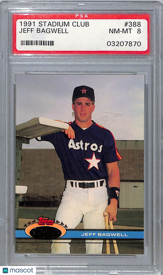 1991 Stadium Club Jeff Bagwell #388 PSA 8