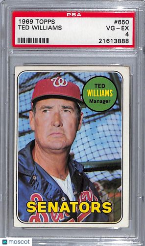 1969 Topps Ted Williams #650 PSA 4