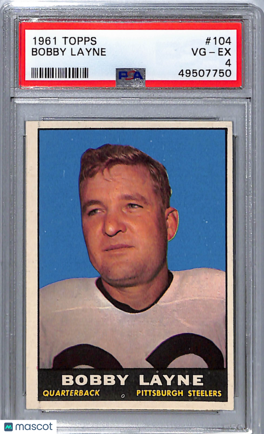 1961 Topps Bobby Layne #104 PSA 4