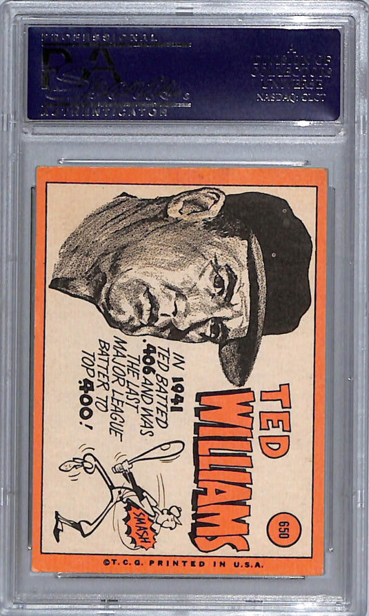 1969 Topps Ted Williams #650 PSA 4