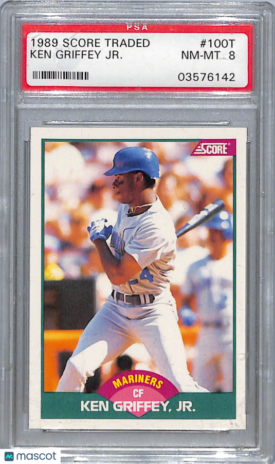 1989 Score Traded Ken Griffey JR. #100T PSA 8