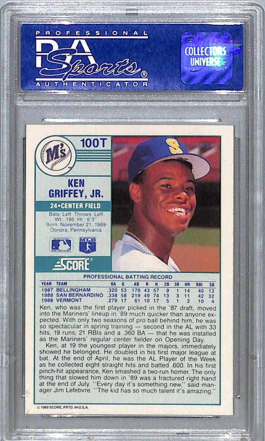1989 Score Traded Ken Griffey JR. #100T PSA 8