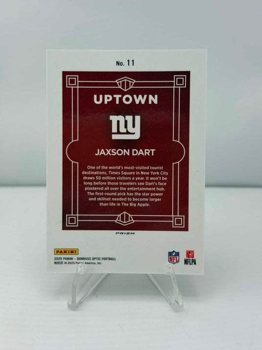 2025 Panini Donruss Optic Uptown Jaxson Dart