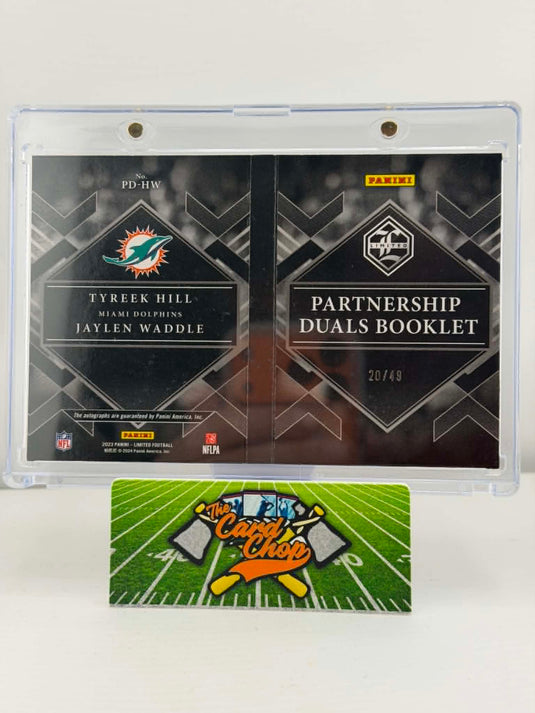 2024 Panini Limited Partnership Duals Booklet Jaylen Waddle Tyreek Hill #PD-HW Booklet 20/49