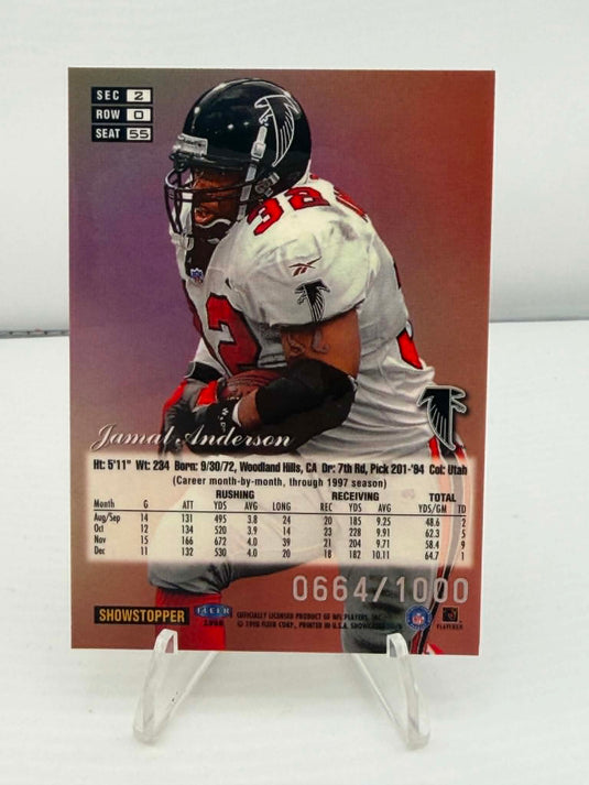1998 Flair Showcase Row 0 Jamal Anderson