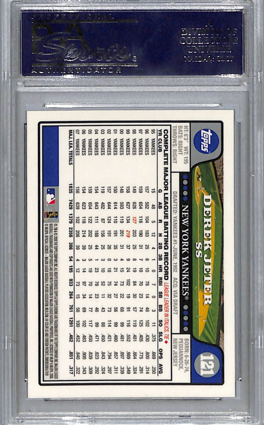 2008 Topps Chrome Derek Jeter #121 PSA 10