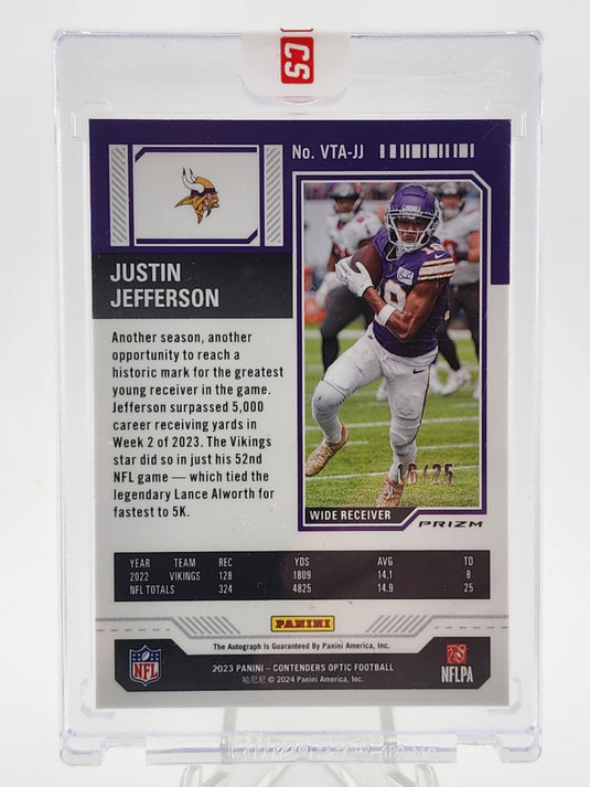 2022 Panini Contenders Optic Prizm Justin Jefferson