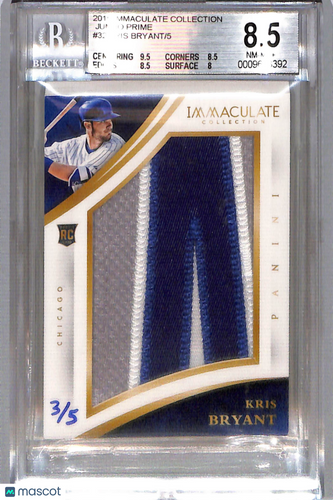 2015 Immaculate Collection Jumbo Prime Kris Bryant #32 /5 BGS 8.5