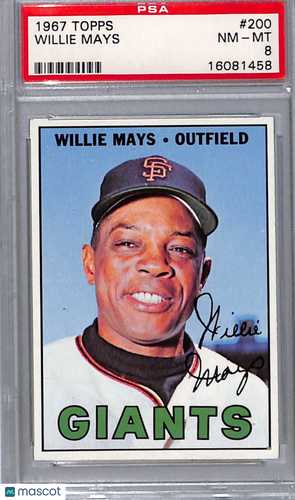 1967 Topps Willie Mays #200 PSA 8