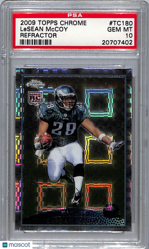2009 Topps Chrome Lesean McCoy #TC180 Refractor PSA 10