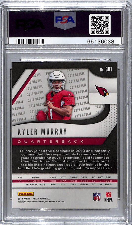 2019 Panini Prizm Kyler Murray #301 PSA 9