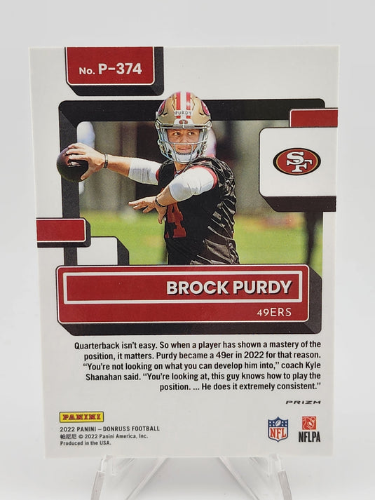 2022 Panini Donruss Optic Brock Purdy #P-374 Rookie