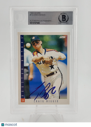 1993 Score Craig Biggio #18 BAS