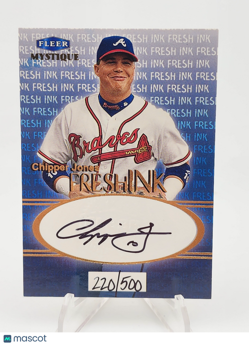 1999 Fleer Fresh Ink Chipper Jones 220/500 Autograph
