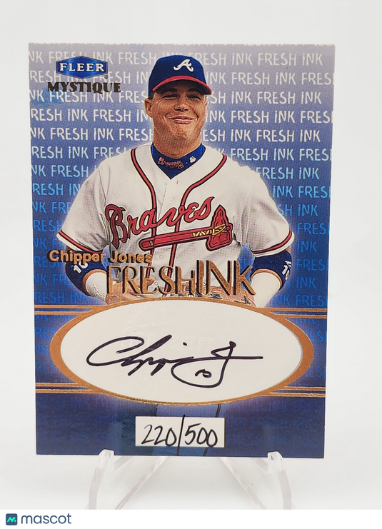 1999 Fleer Fresh Ink Chipper Jones 220/500 Autograph