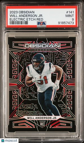 2023  Obsidian #141 Will Anderson Jr. Electric Etch Red /10 PSA 9 Color Match!!