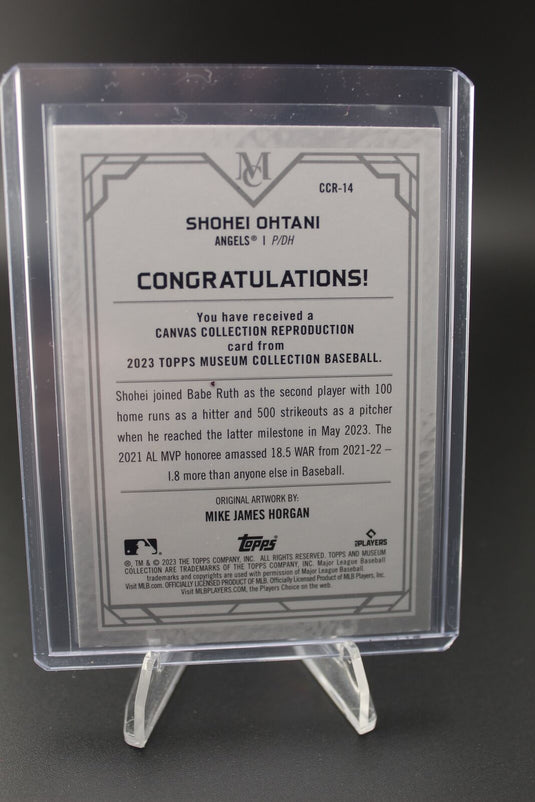 2023 Topps Museum Collection #CCR-1 Shohei Ohtani Canvas Collection Reprints