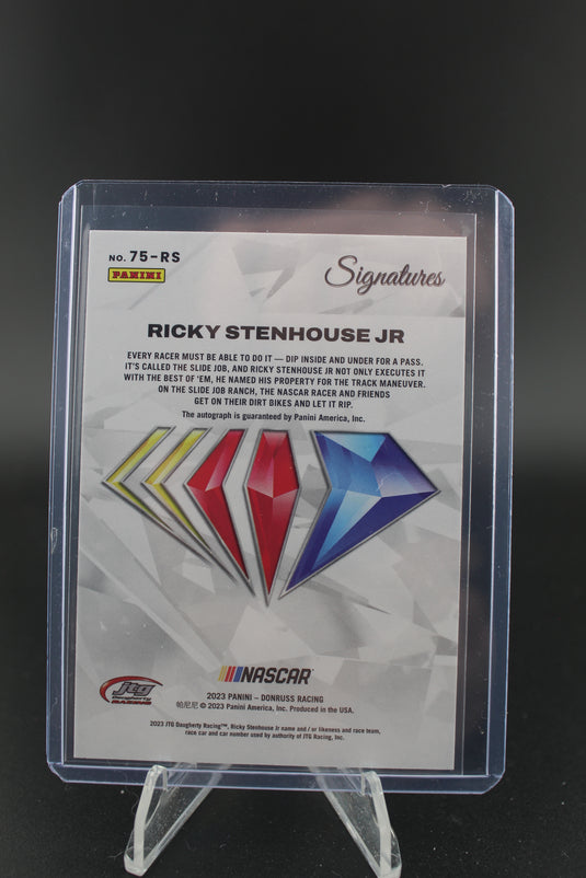 2023 Panini Prime #75-RS Ricky Stenhouse Jr. NASCAR 75th Anniversary Signatures