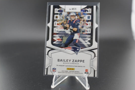 2023 Panini Certified #MS70 Bailey Zappe Mirror Signatures Blue #/30