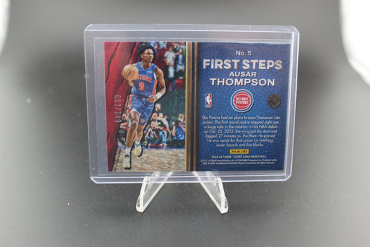 2023-24 Panini Court Kings #5 Ausar Thompson First Steps Ruby #/149