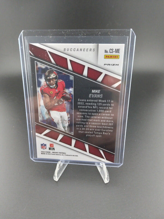 2023 Mosaic Football Mike Evans Center Stage Blue Mosaic SN/99 Buccaneers