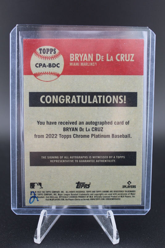 2022 Topps Chrome Platinum Anniversary #178 Bryan De La Cruz