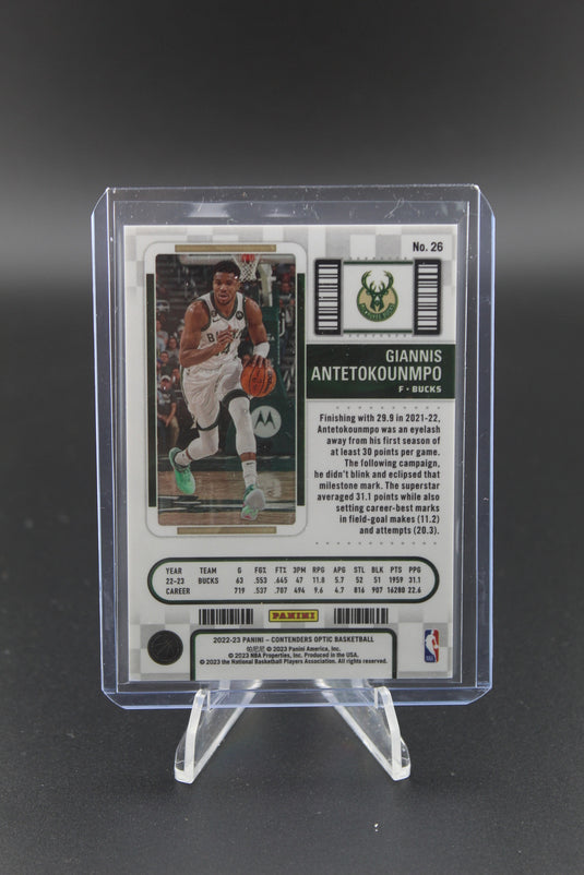 2023 Optic Contenders #26 GIANNIS ANTETOKOUNMPO Near mint or better