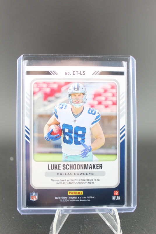 2023 Rookies & Stars #CT-LS Luke Schoonmaker Cross Training DUAL PATCH SN/399