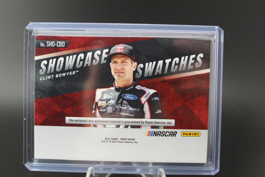 2023 PRIME RACING #SHO-CBO CLINT BOWYER SHOWCASE SWATCH /49