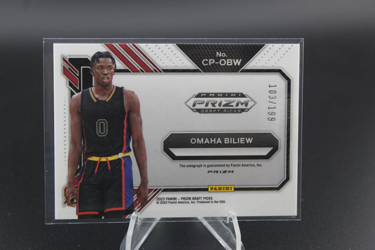 2023 PRIZM #CP-OBW OMAHA BILIEW AUTO SN/199 Near mint or better