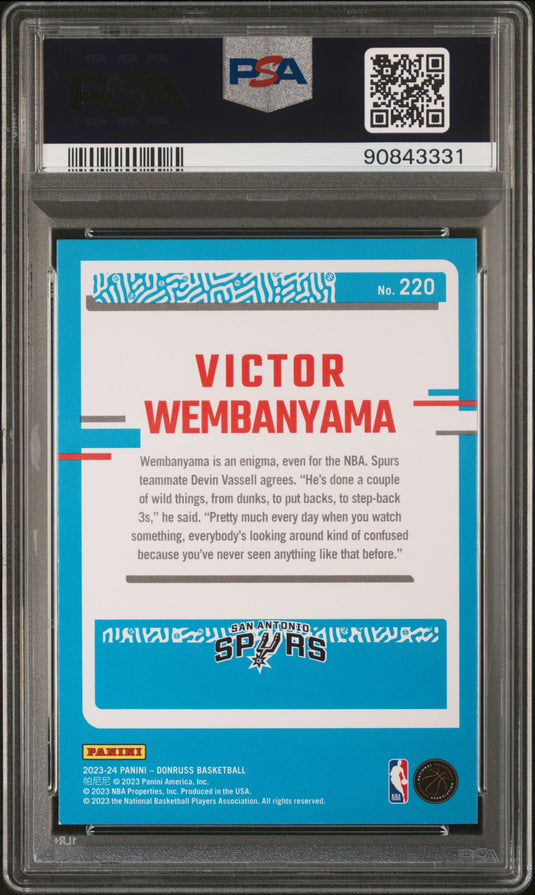 2023 Panini Donruss #220 Victor Wembanyama Choice PSA 9