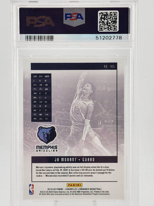 2019 Panini Chronicles Ja Morant #165 PSA 10