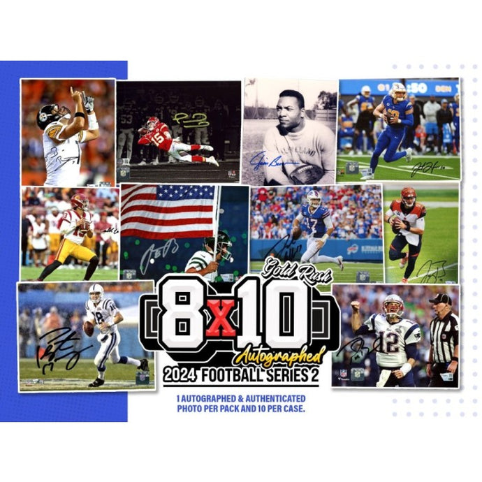 2024 Gold Rush Autographed 8X10 Football Edition Series 2 Pack