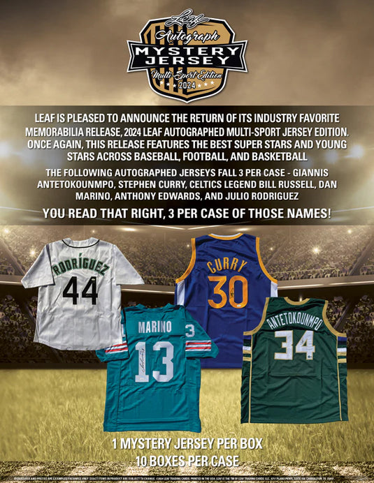 2024 Leaf Autograph Mystery Jersey Multi Sport Edition