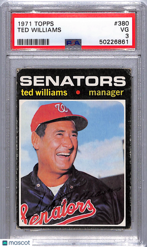 1971 Topps Ted Williams #380 PSA 3