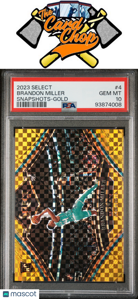 2023 Panini Select Snapshots #4 Brandon Miller Snapshots-Gold Prizm PSA 10