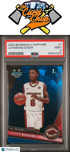 2023 Bowman University Chrome Sapphire #7 Layden Blocker PSA 9