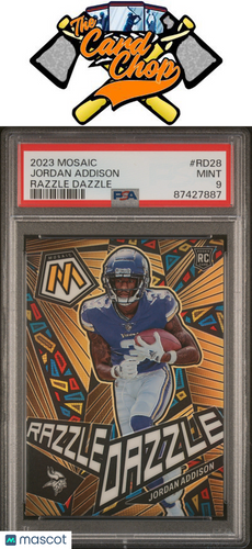 2023 Panini Mosaic Razzle Dazzle #RD28 Jordan Addison Razzle Dazzle PSA 9