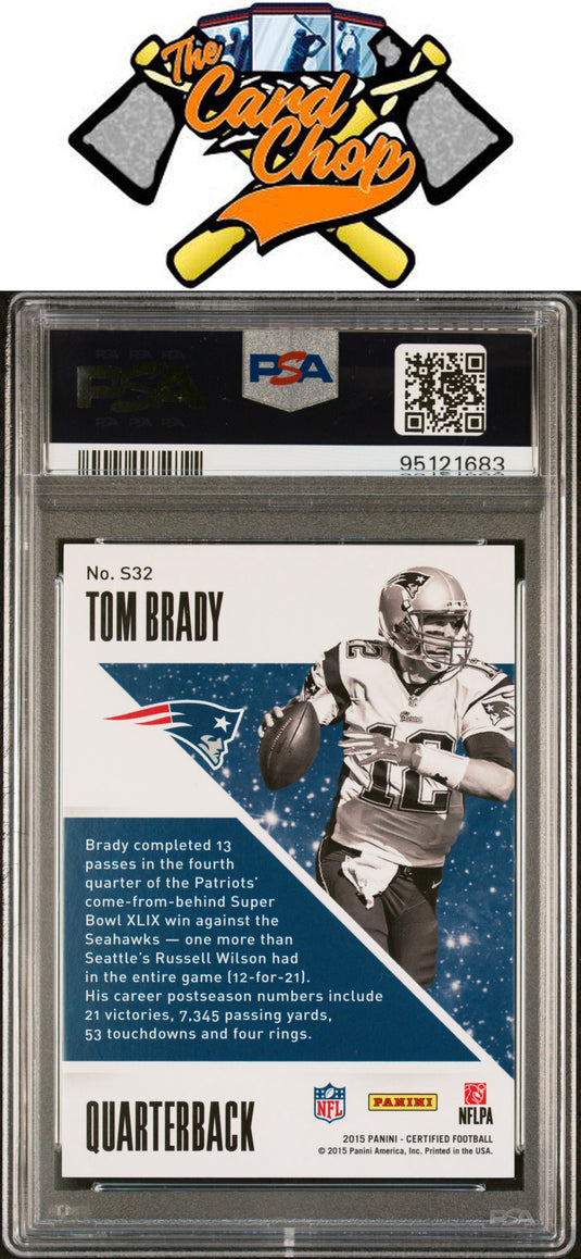 2015 Panini Certified Stars #S32 Tom Brady Stars-Mirror Gold PSA 9