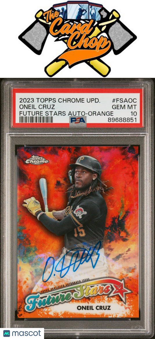 2023 Topps Chrome Update  Auto #FSAOC Oneil Cruz /25 Orange PSA 10