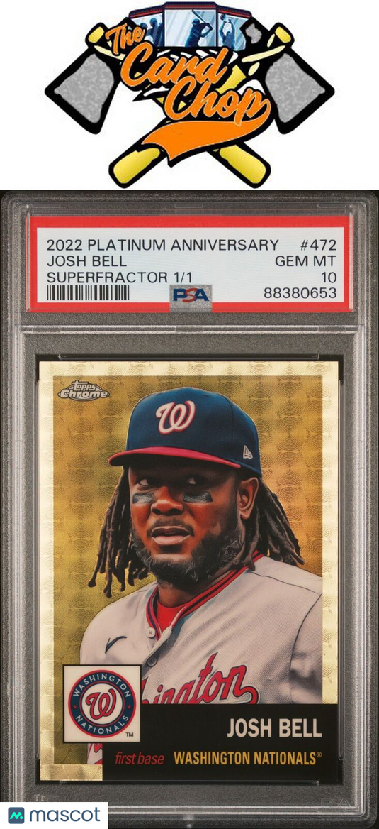 2022 Topps Chrome Platinum Anniversary #472 Josh Bell Superfractor 1/1 PSA 10